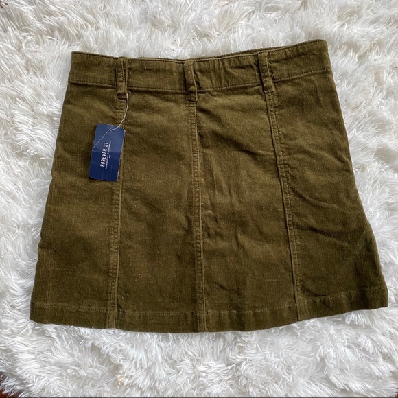 NWT Forever 21 Corduroy Button Down Skirt S - Picture 4 of 9